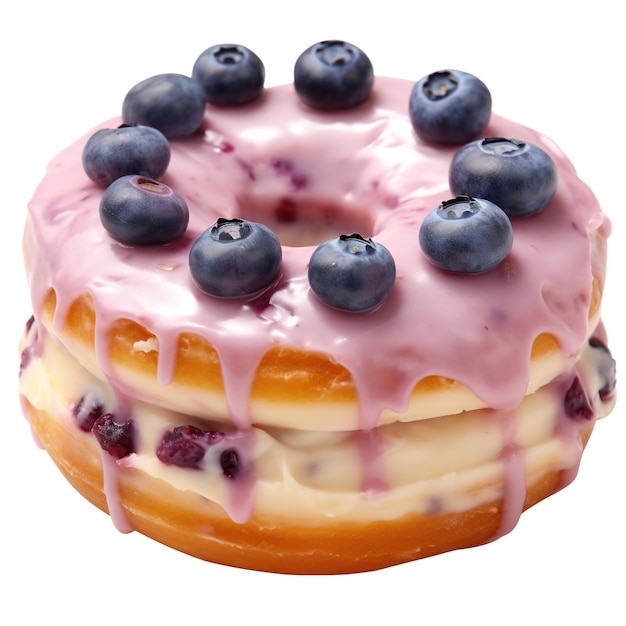 blue berry donut on top dry fruits