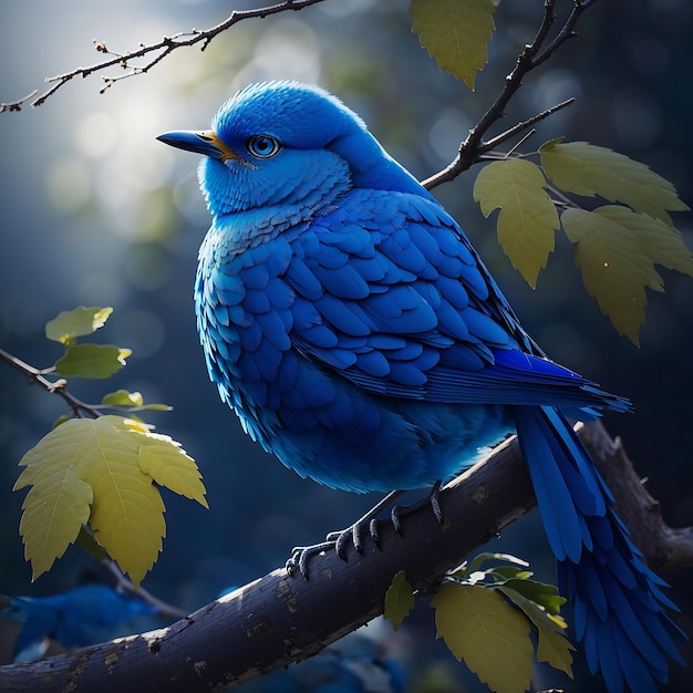 blue bird AI generated