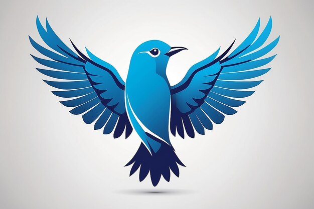 Photo blue bird logo design