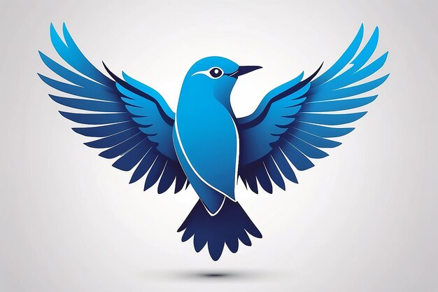 Foto progettazione del logo di blue bird