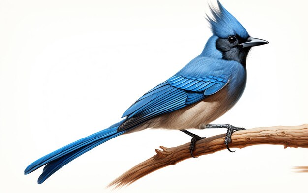 Photo a blue bird sitting on a branch