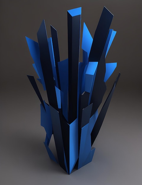 Blue and black 3d background