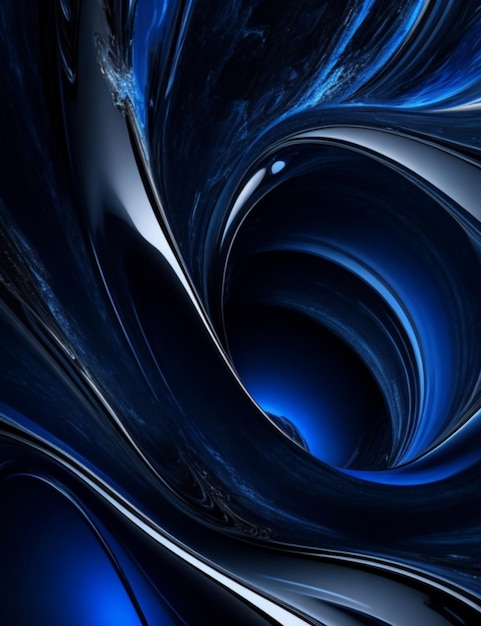 Blue and Black Abstract Design