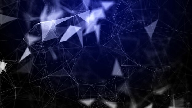 Blue and black background with a star pattern and lines