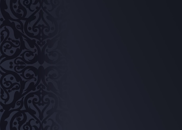 Blue and black wallpaper with a dark blue background photo abstract background islamic