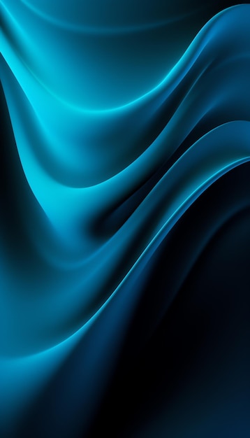 A blue and black wavy background