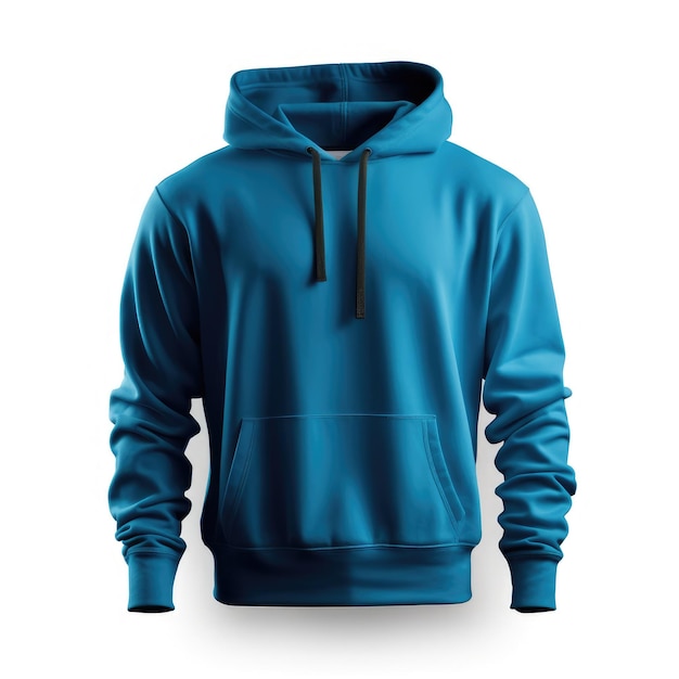 blue blank hoodie mockup