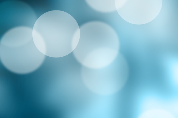 Blue blurred bokeh abstract for background