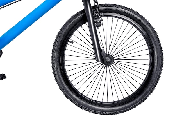 파란색 BMX 자전거 타이어