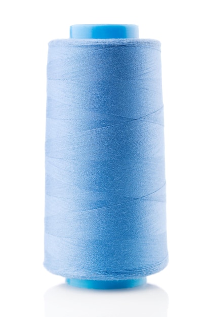 Blue bobbin with string