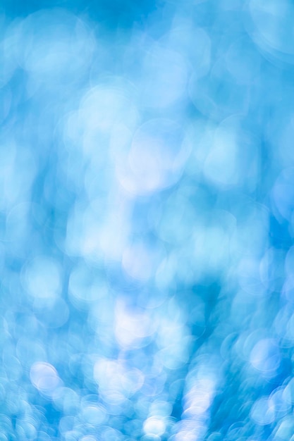 Blue bokeh abstract background defocused lights