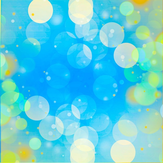 Blue bokeh background with copy space for text or your images