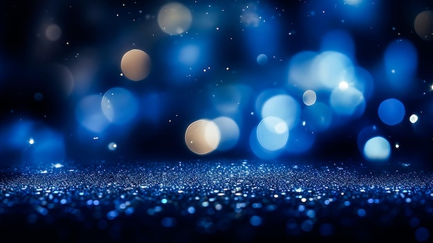 Blue bokeh background