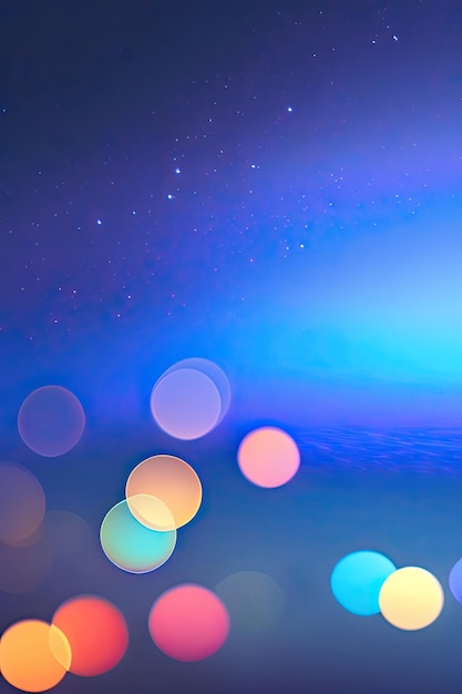 Blue Bokeh Background