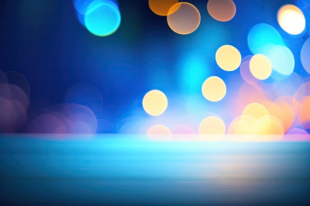 Blue Bokeh Background