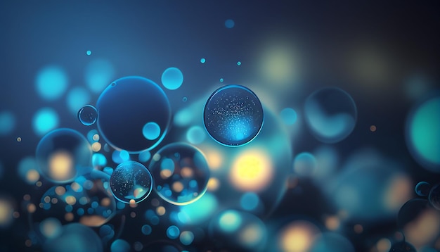 Blue bokeh effect luxury background Generative AI