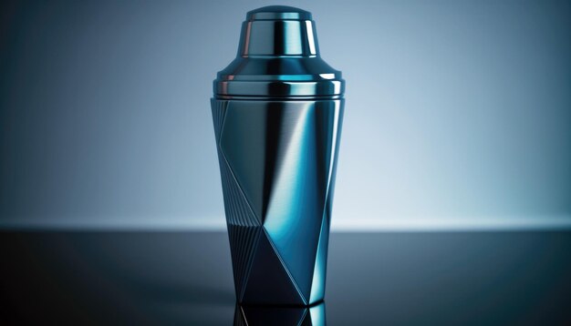 A blue bottle of perfume with the word perfume on it