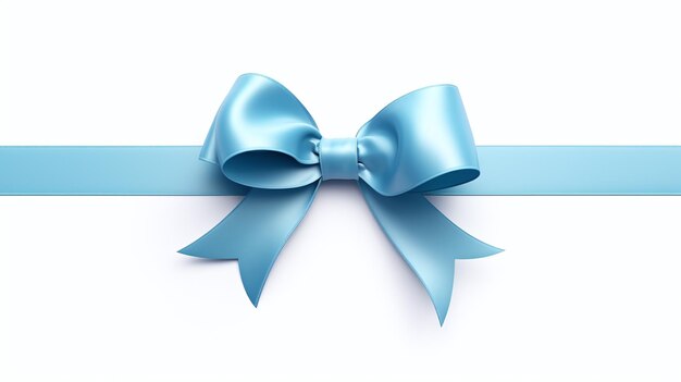 A blue bow isolated on a white background