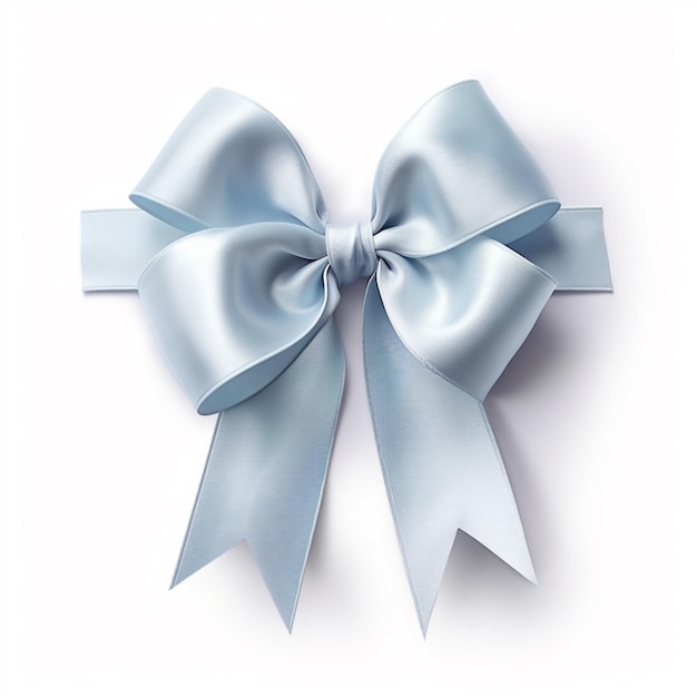 A blue bow with a bow on it