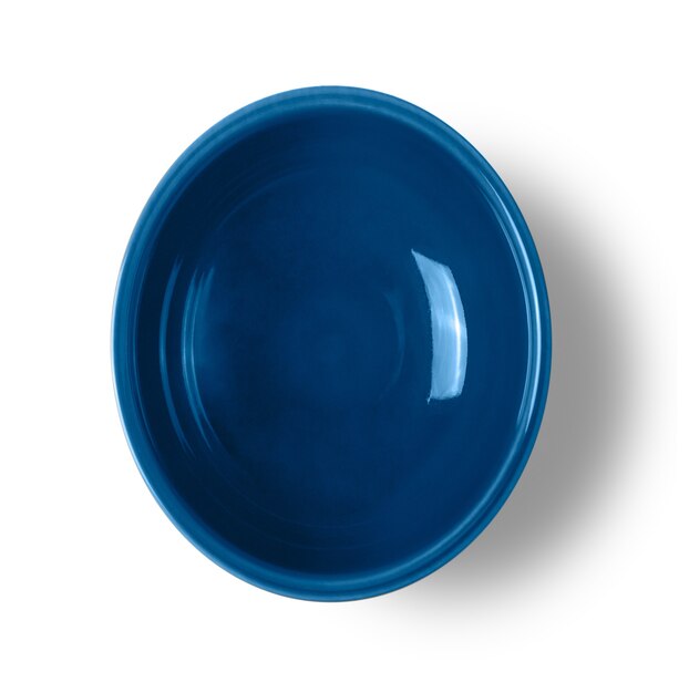 Photo blue bowl isolated on white background