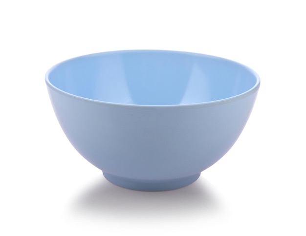 Blue bowl on white background