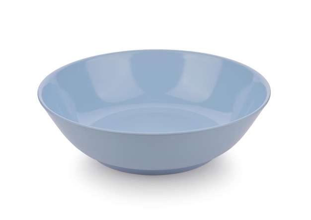 Blue bowl on white background