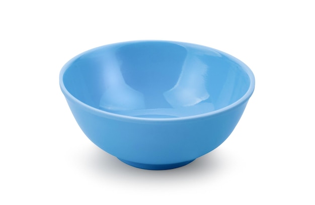 Blue bowl on white background