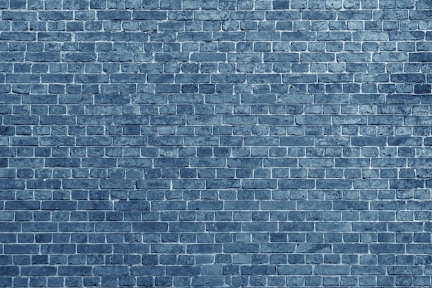 Blue brick building wall