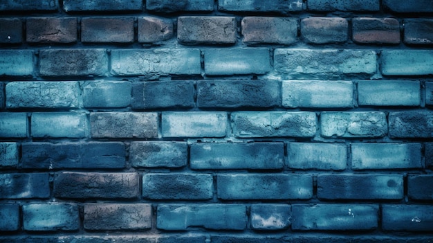 Blue brick wall background