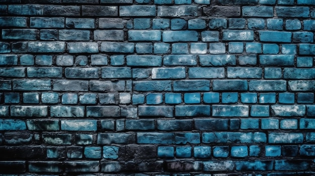 Blue brick wall background