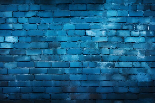 Photo blue brick wall texture abstract background