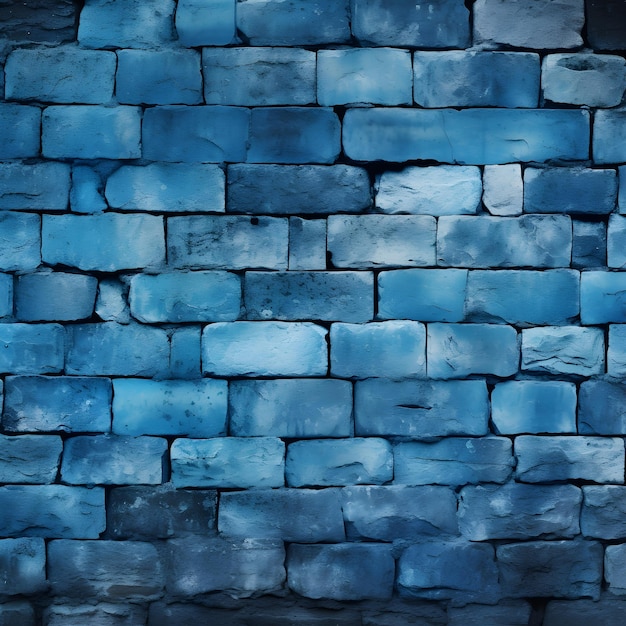 Фото Фон с текстурой стены из синей кирпича