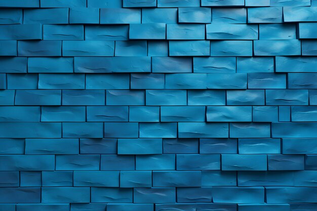 Blue brick wall texture background