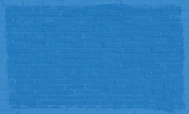 A blue brick wall with a white border and a black text that says'blue '