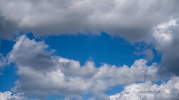 blue bright sky with beautiful clouds