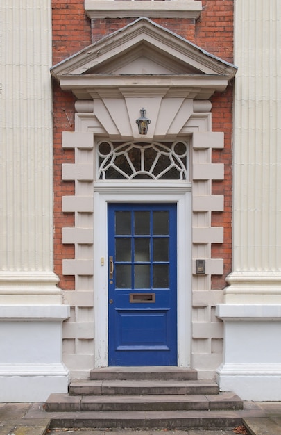 Blue British door