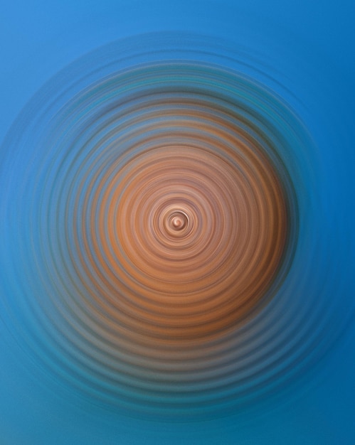 blue and brown circular waves abstract background