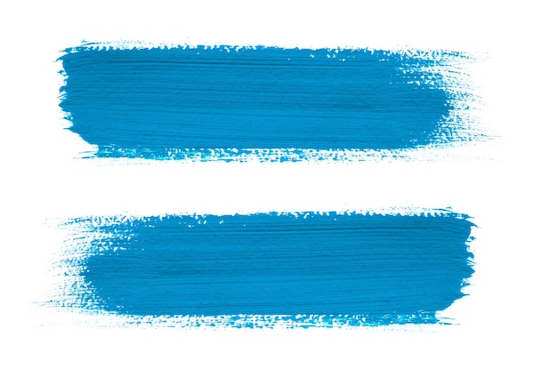 Blue brush stroke isolated on background