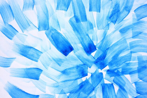 Blue brush strokes watercolor abstract background