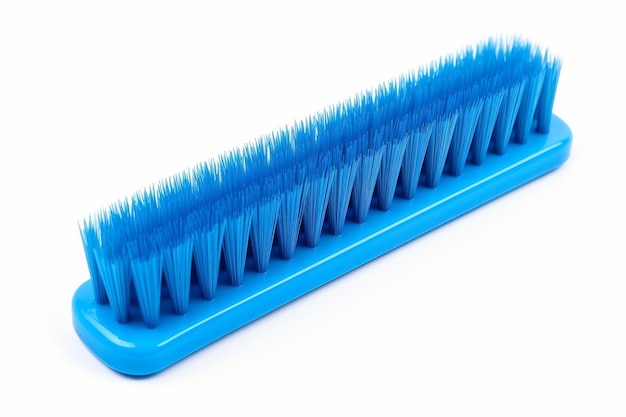 Photo blue brush with long bristles on white background on a white or clear surface png transparent background