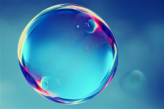 Blue bubble background