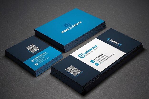 Blue business card design