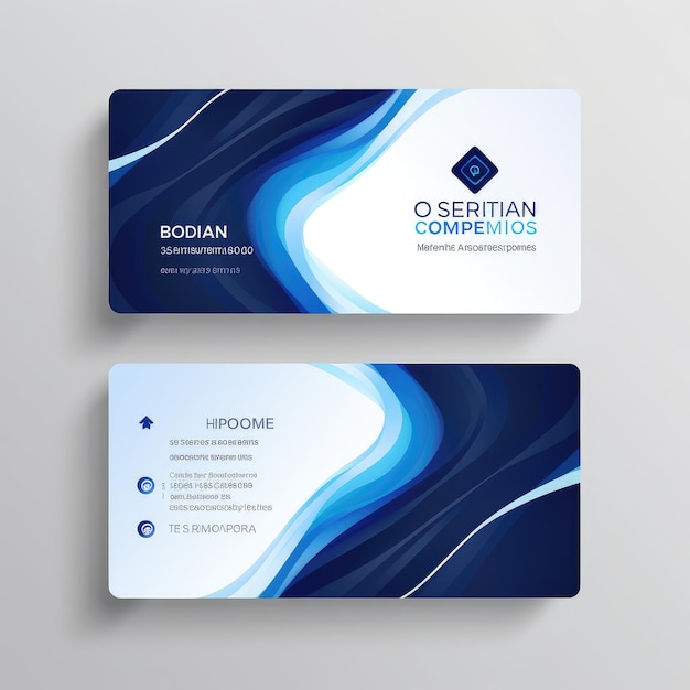 Photo blue business card design