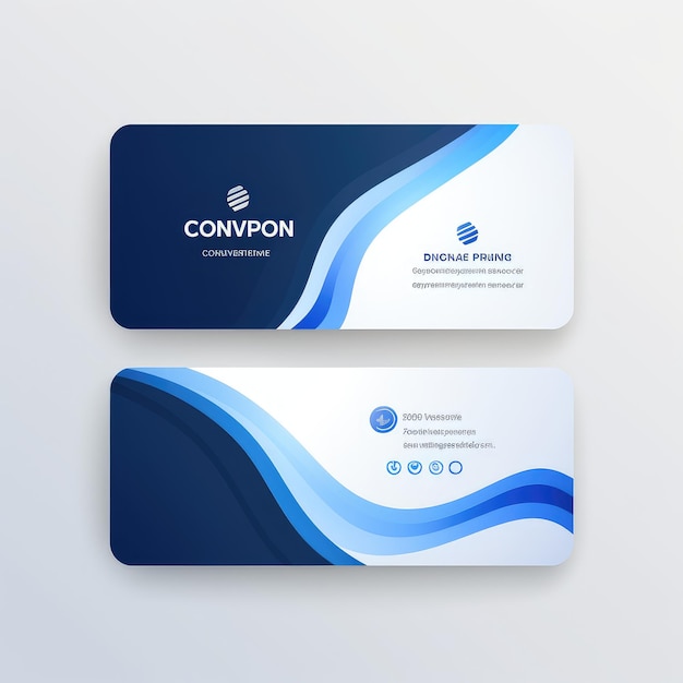 Photo blue business card design