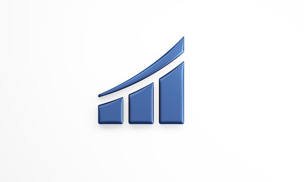 Photo blue business growth bar graph - financial graphic