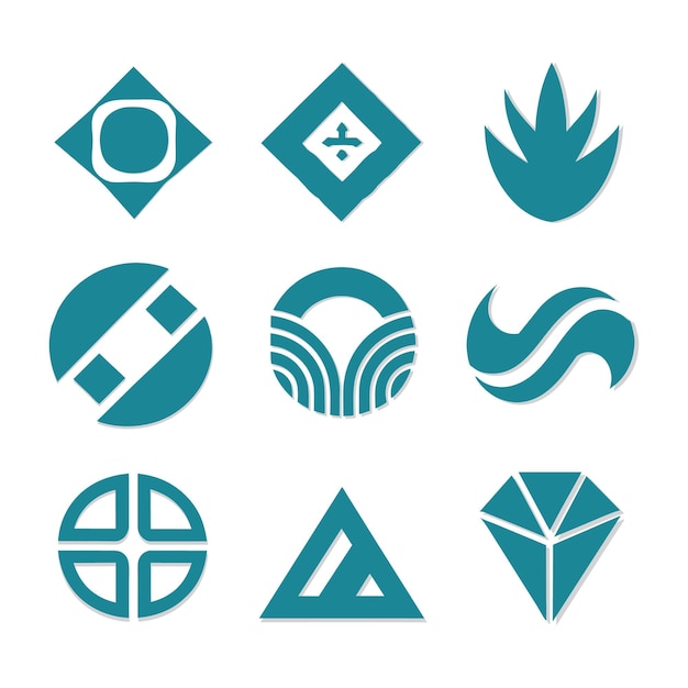 Blue business Logo set