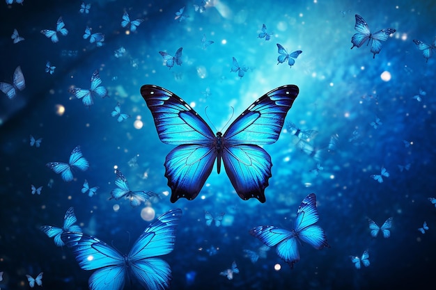 blue butterfly 4k wallpaper