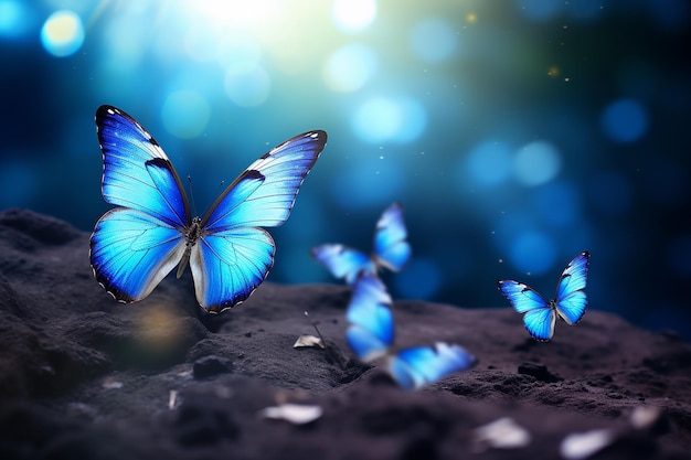 blue butterfly 4k wallpaper