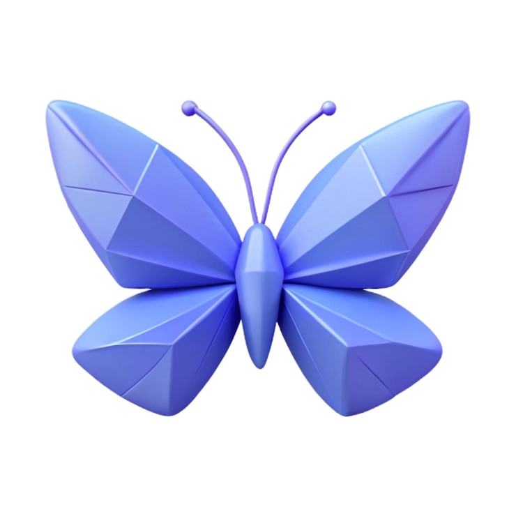 Photo a blue butterfly with a blue body and the word butterfly on the front