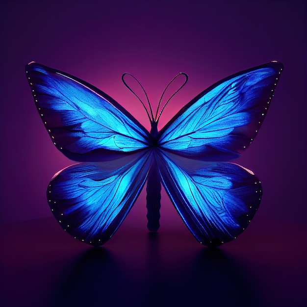 blue butterfly with close wings